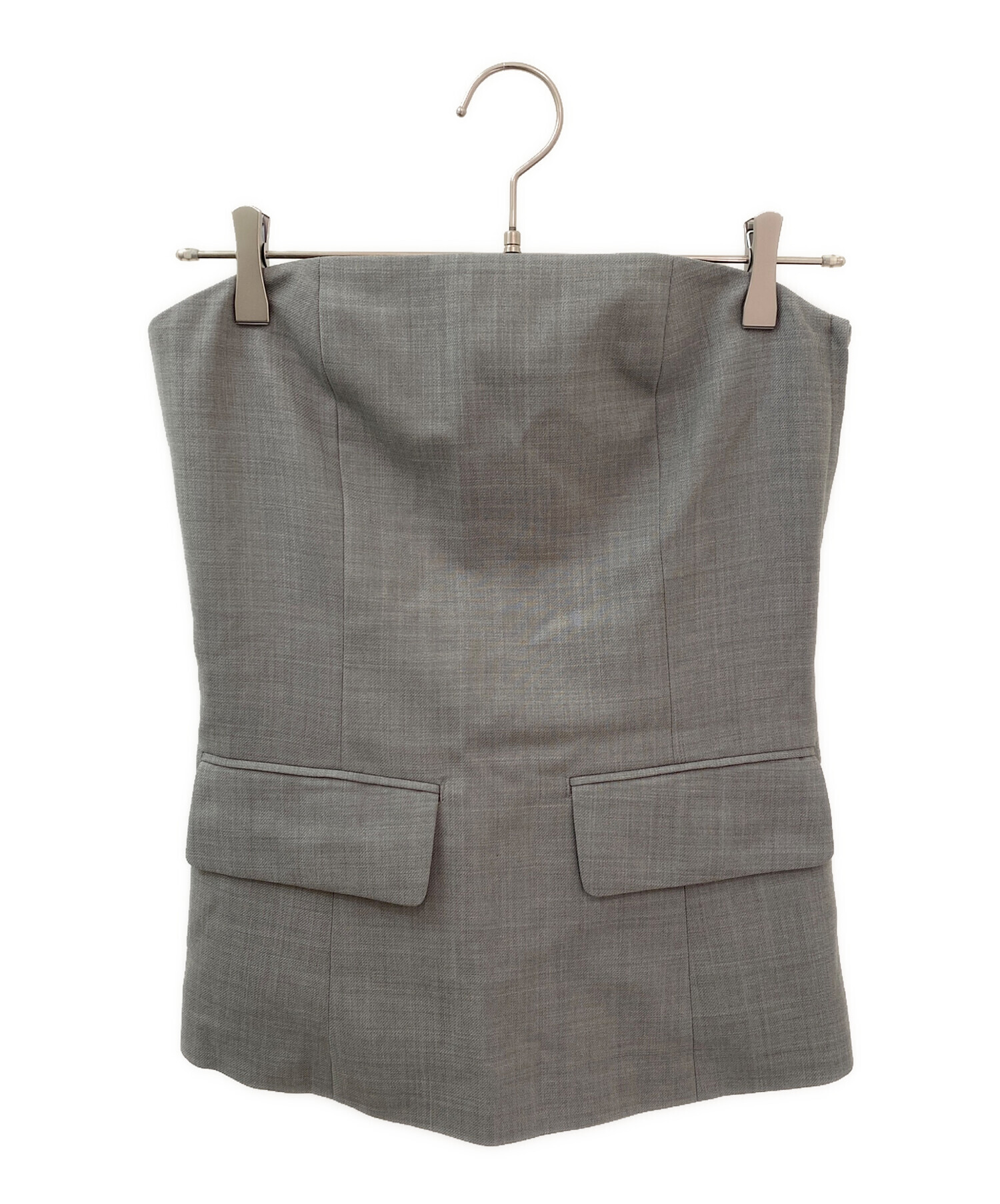 中古・古着通販】HYKE (ハイク) Viyella Strapless Top グレー サイズ