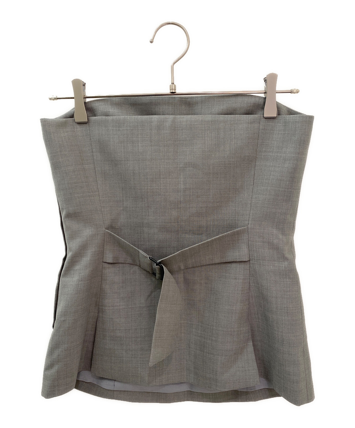 中古・古着通販】HYKE (ハイク) Viyella Strapless Top グレー サイズ