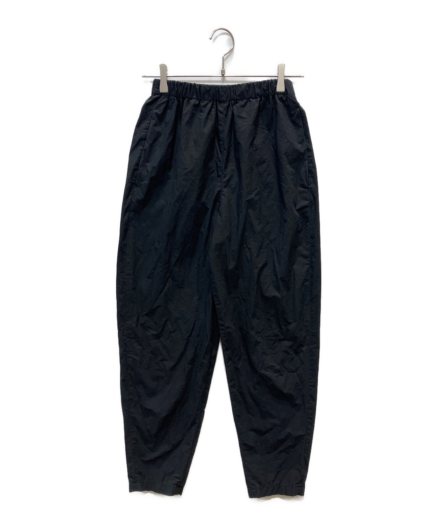 中古・古着通販】ENFOLD (エンフォルド) WASHABLE EGG PANTS ブラック