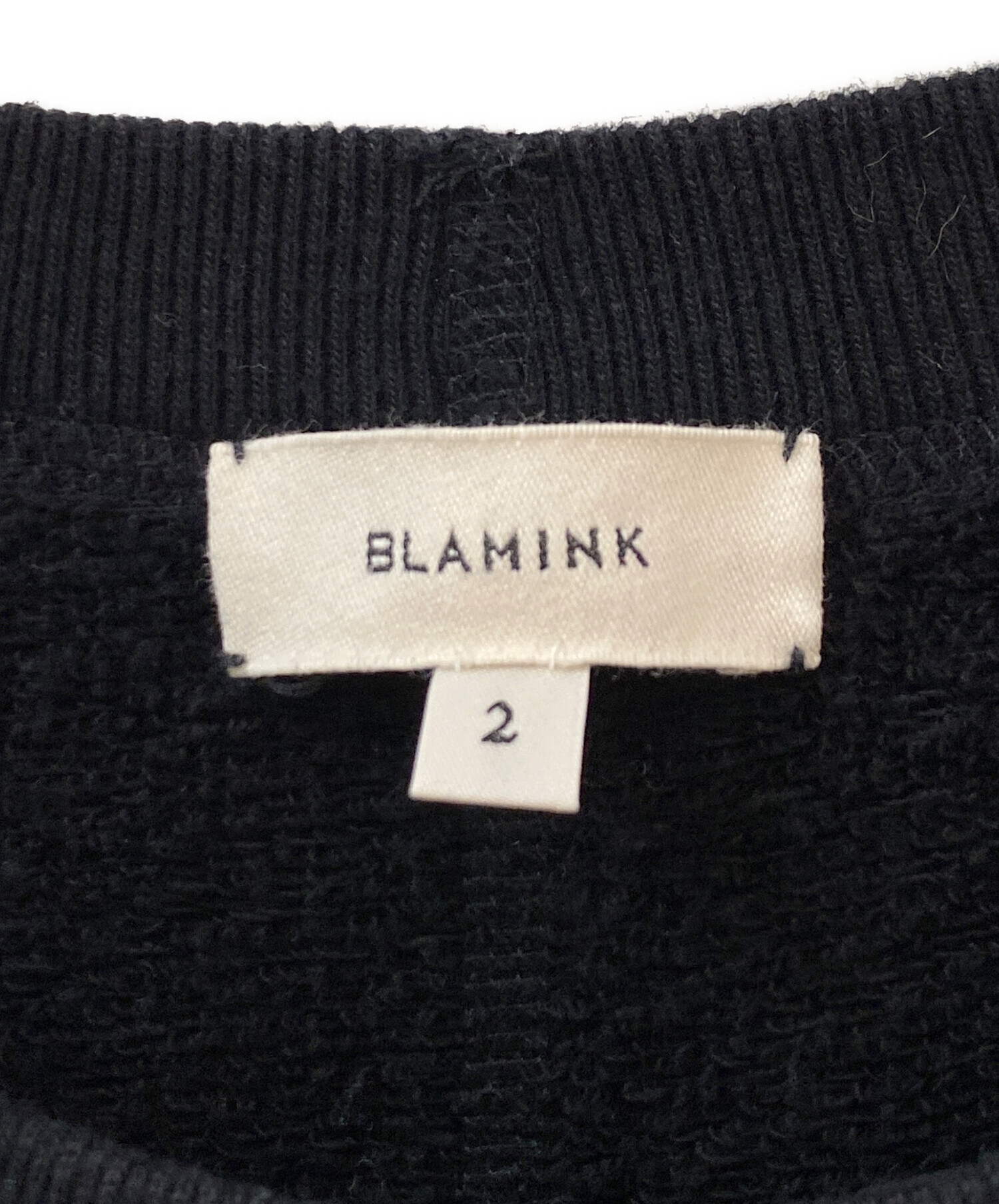 中古・古着通販】BLAMINK (ブラミンク) 吊り裏毛ロゴショートスリーブ