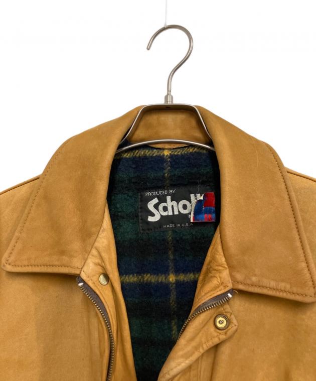 中古・古着通販】Schott (ショット) ヌバックレザーコート キャメル