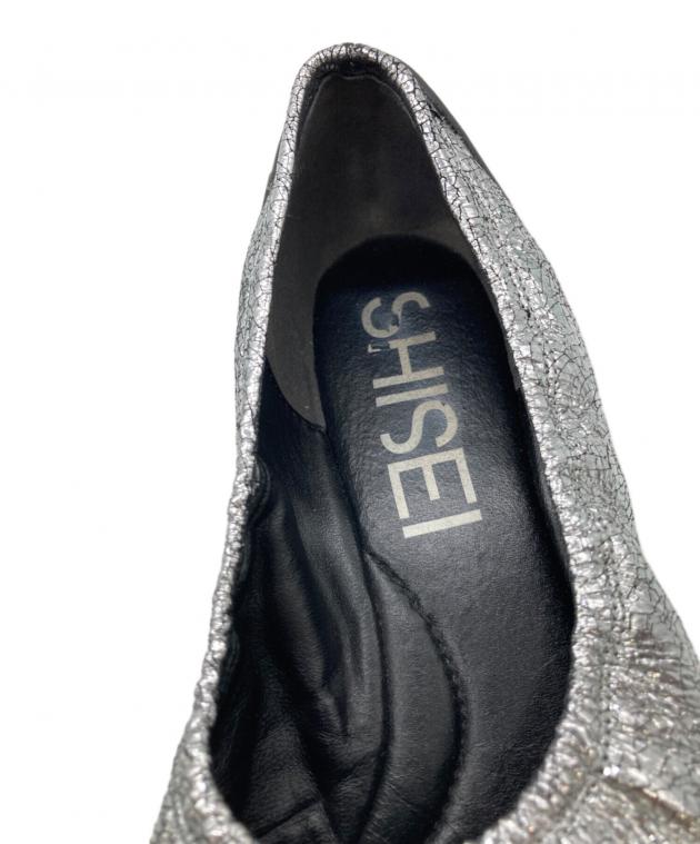 中古・古着通販】SHISEI (シセイ) ギャザーバレエシューズ シルバー