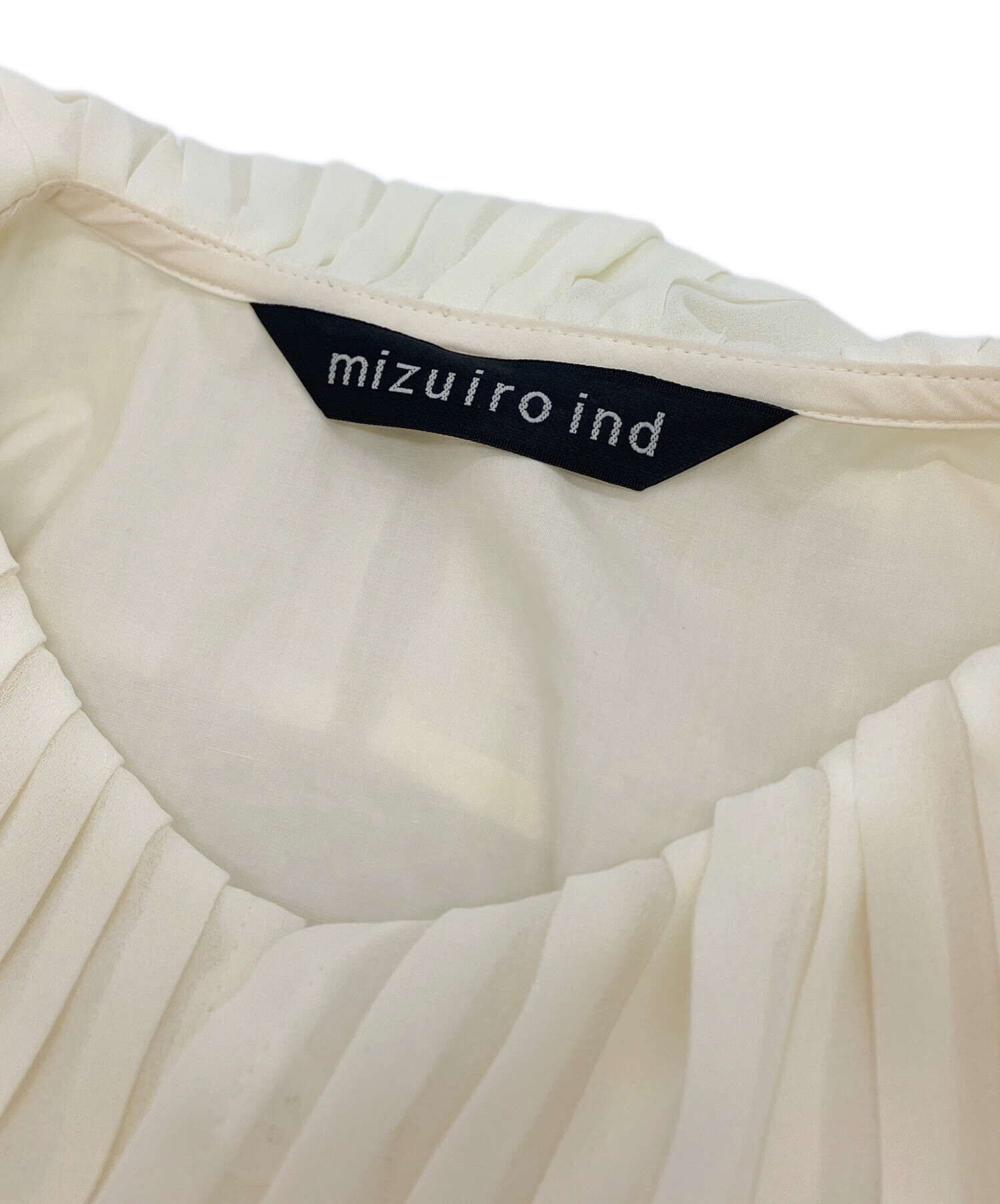 中古・古着通販】mizuiro-ind (ミズイロインド) プリーツカラーシャツ