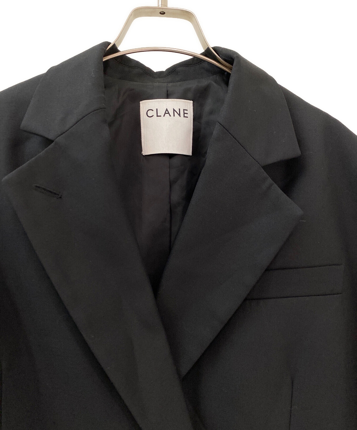 中古・古着通販】CLANE (クラネ) FRILLED TAILORED JACKET ブラック