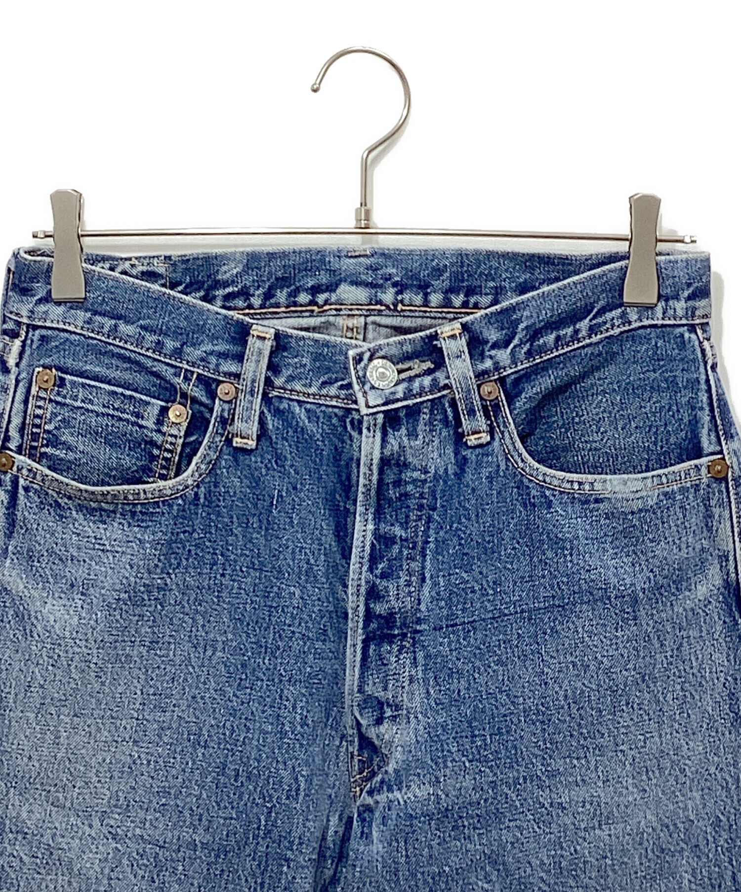 DENIME ストレートデニム インディゴ 中古・古着通販】DENIME (ドゥニーム) デニムパンツ インディゴ サイズ