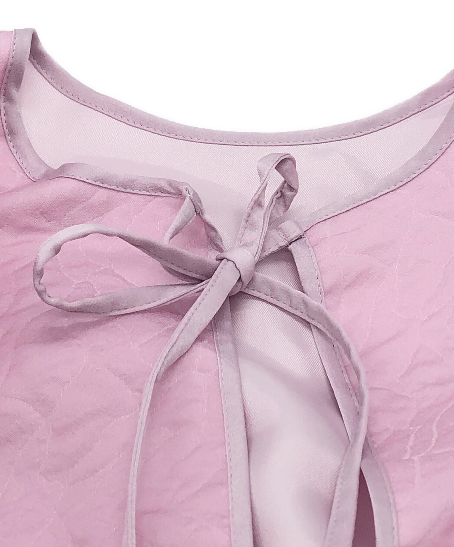 中古・古着通販】Bluelea (ブルレア) Silky Jacquard Blouse ピンク
