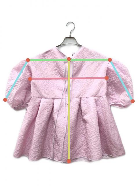 中古・古着通販】Bluelea (ブルレア) Silky Jacquard Blouse ピンク