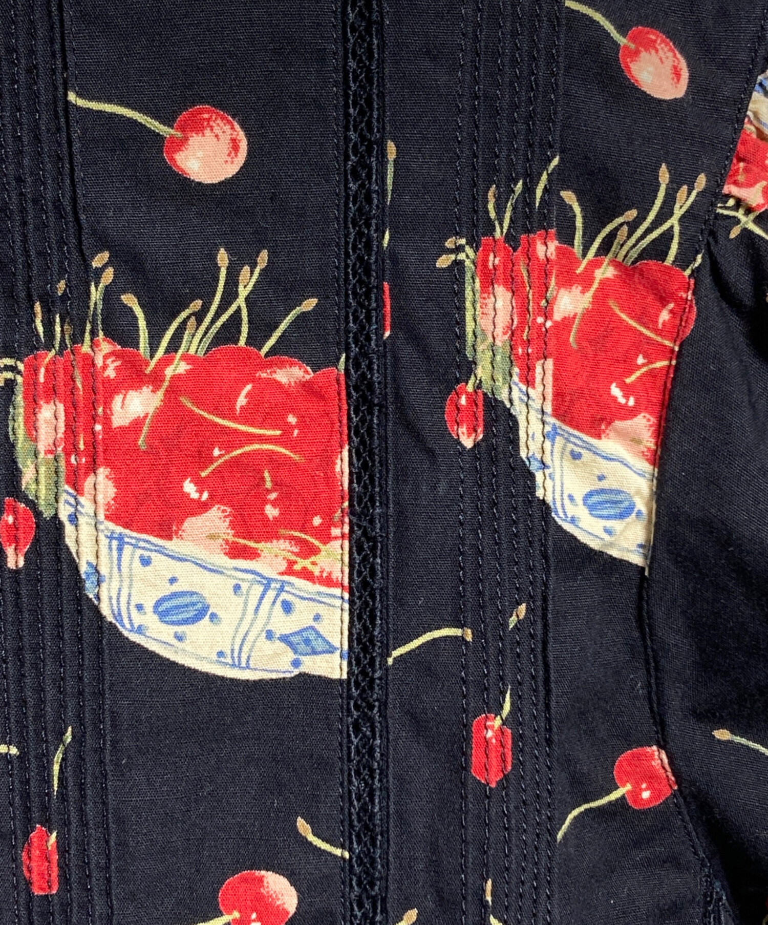 PINK HOUSE ピンクハウス 半袖 ワンピース クマチェリー柄 中古・古着通販】PINK HOUSE (ピンクハウス) 皿チェリーワンピース