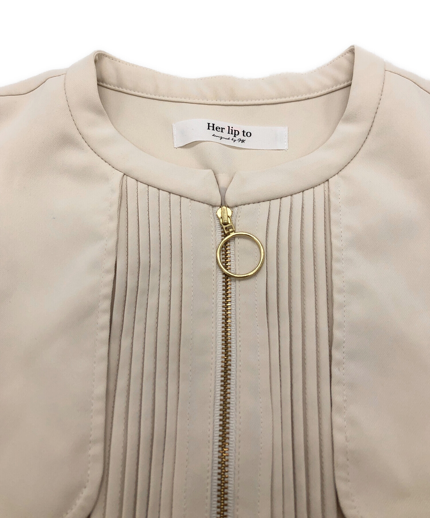 中古・古着通販】HER LIP TO (ハーリップトゥ) Nora Front Zip Dress
