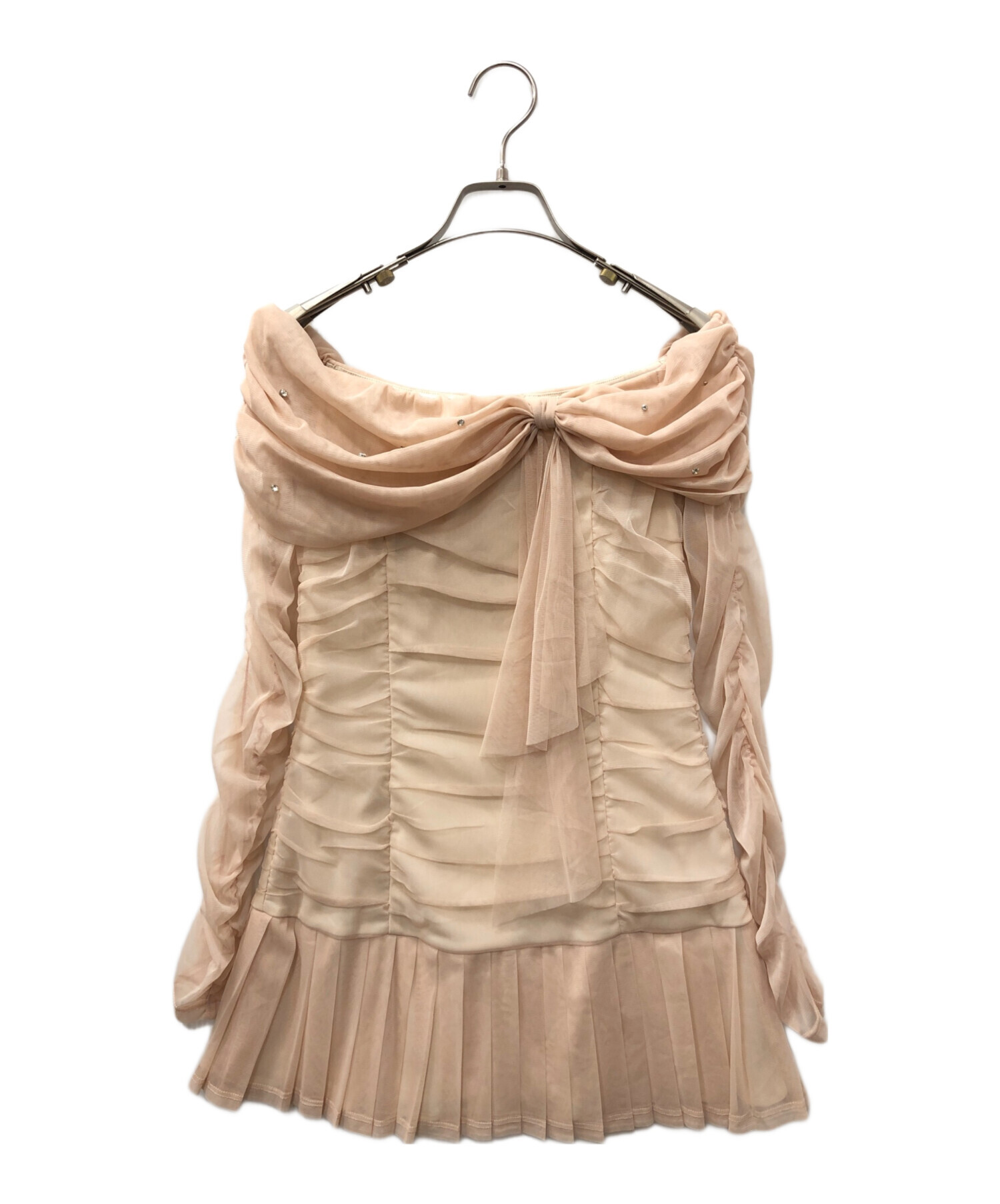 エムエメ Tulle drape mini onepiece 中古・古着通販】M ME EME (エムミーエメ) Luminous tulle ribbon