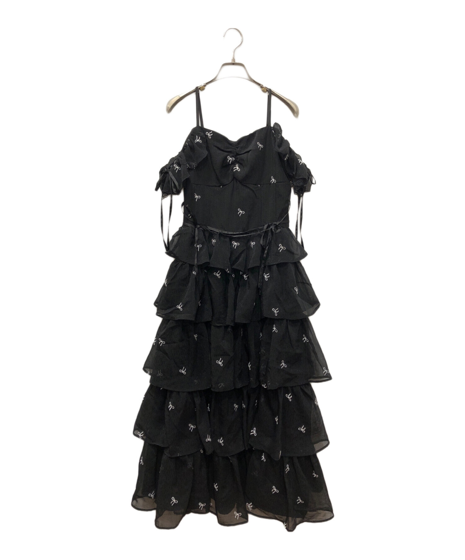 中古・古着通販】M ME EME (エムミーエメ) Lame chiffon ribbon slit