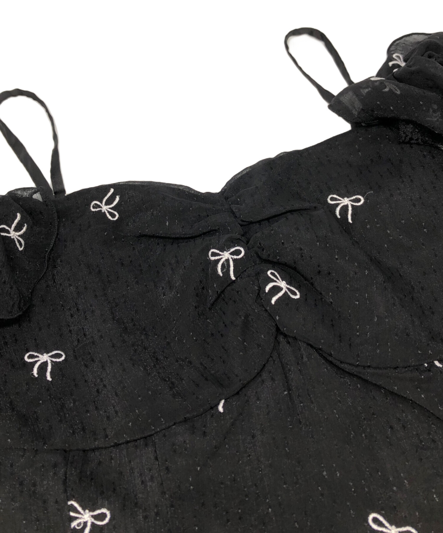 中古・古着通販】M ME EME (エムミーエメ) Lame chiffon ribbon slit