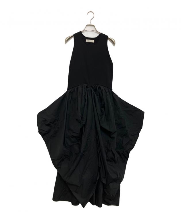 中古・古着通販】Louren (ローレン) docking cocoon dress ブラック