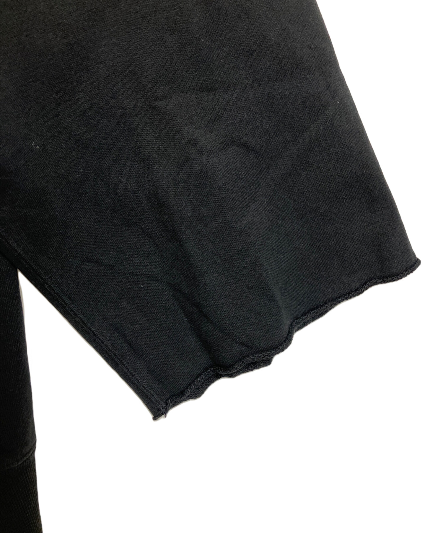 中古・古着通販】Plage (プラージュ) Cut Off Sweat Tシャツ ブラック 