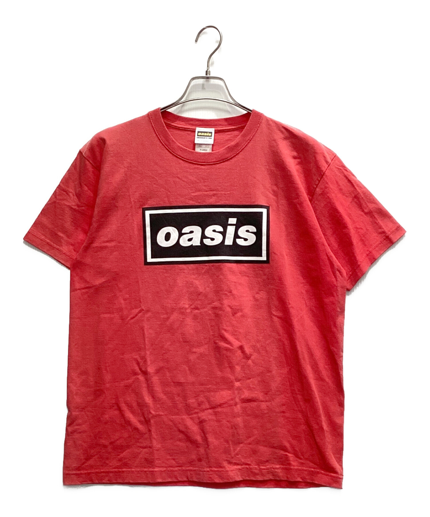中古・古着通販】oasis (オアシス) ボックスロゴTシャツ レッド サイズ