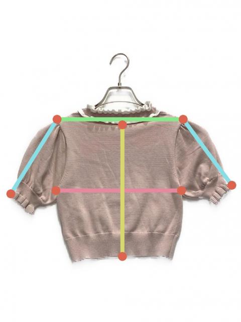 中古・古着通販】Pium (ピウム) チョーカーフリルヨークニット ピンク