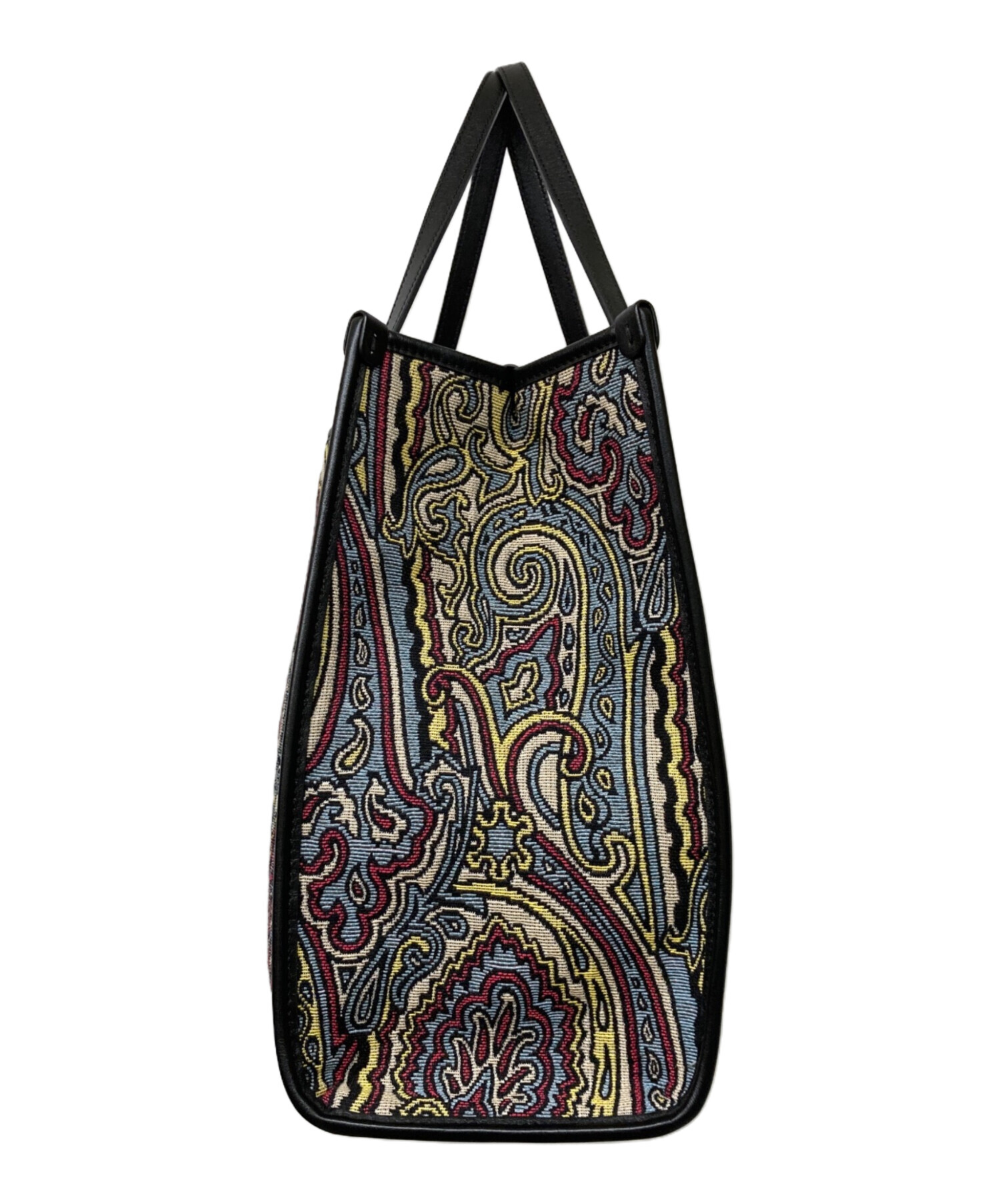 0823 ETRO ジャガード トートバッグ ペイズリー柄 肩掛け 中古・古着通販】ETRO (エトロ) ジャガード ペイズリー柄トートバッグ