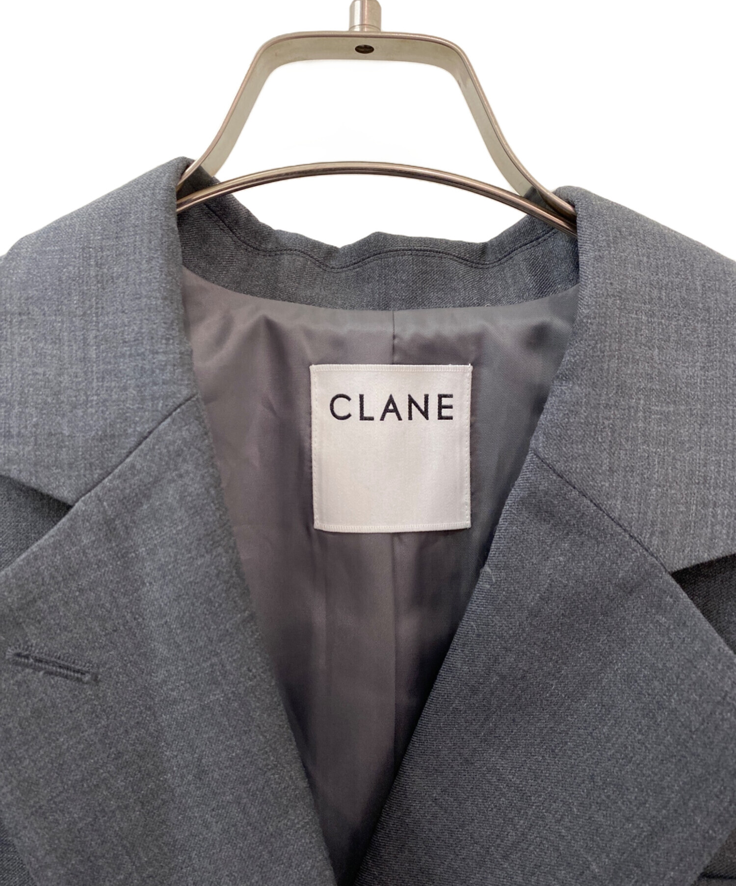 中古・古着通販】CLANE (クラネ) FRILLED TAILORED JACKET グレー