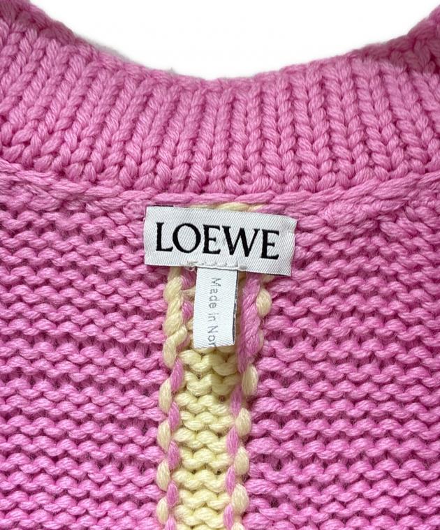 中古・古着通販】LOEWE (ロエベ) ピンク 3Dフラワー ニット