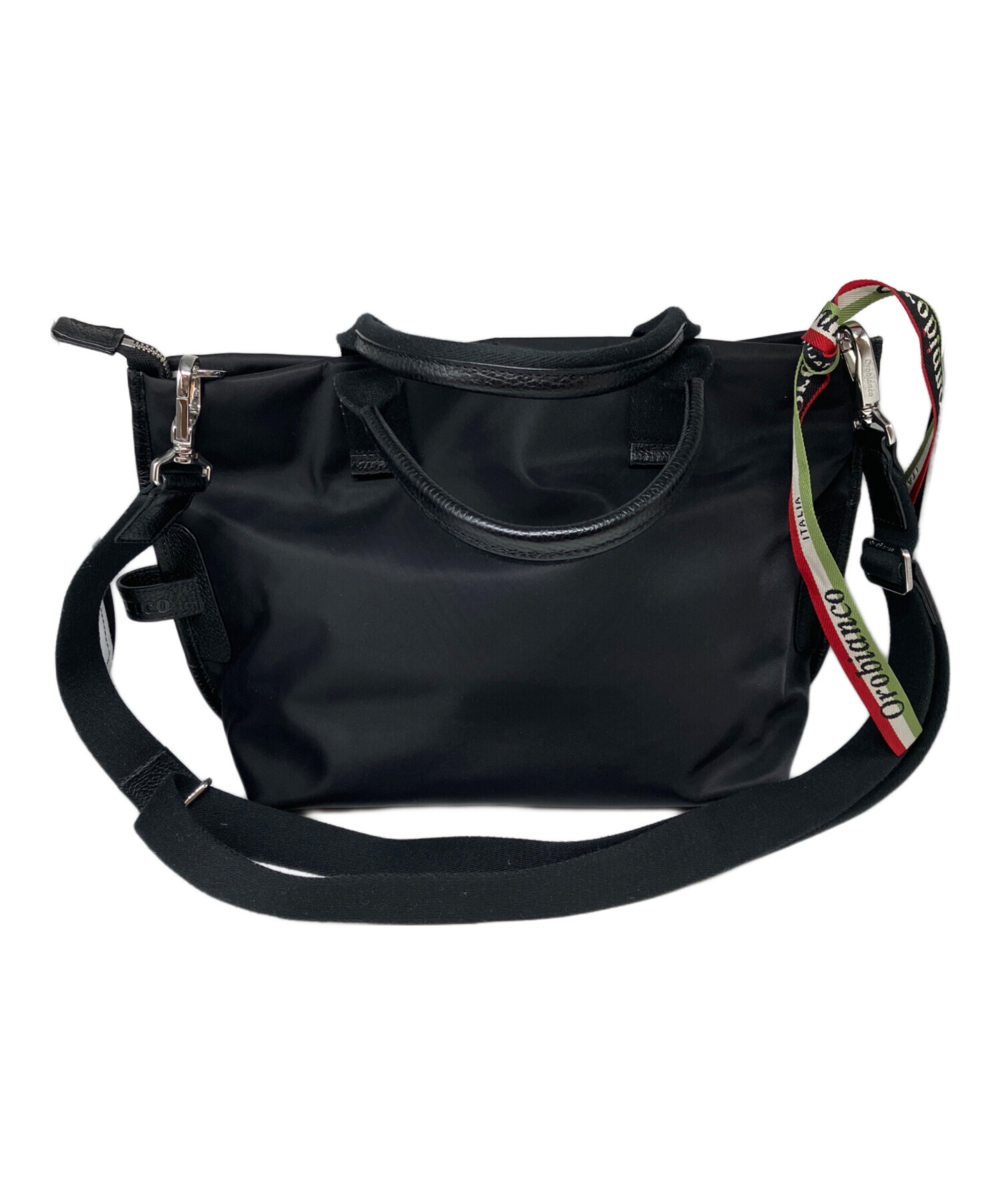 新品未使用Orobianco ブラック ショルダーバッグ 中古・古着通販】Orobianco (オロビアンコ) 2WAYバッグ ブラック