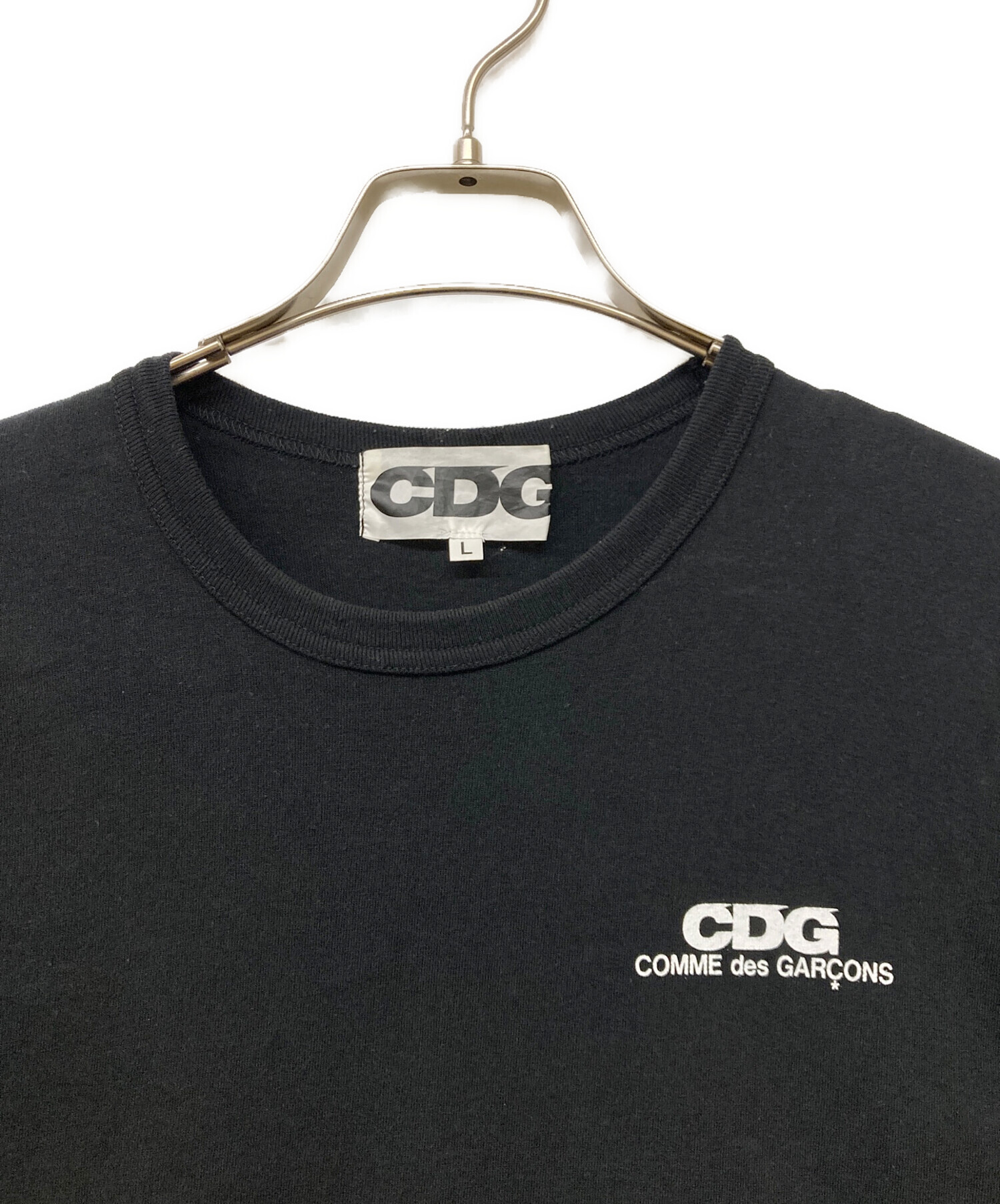 中古・古着通販】CDG (シーディージー) ロゴプリントTシャツ ブラック