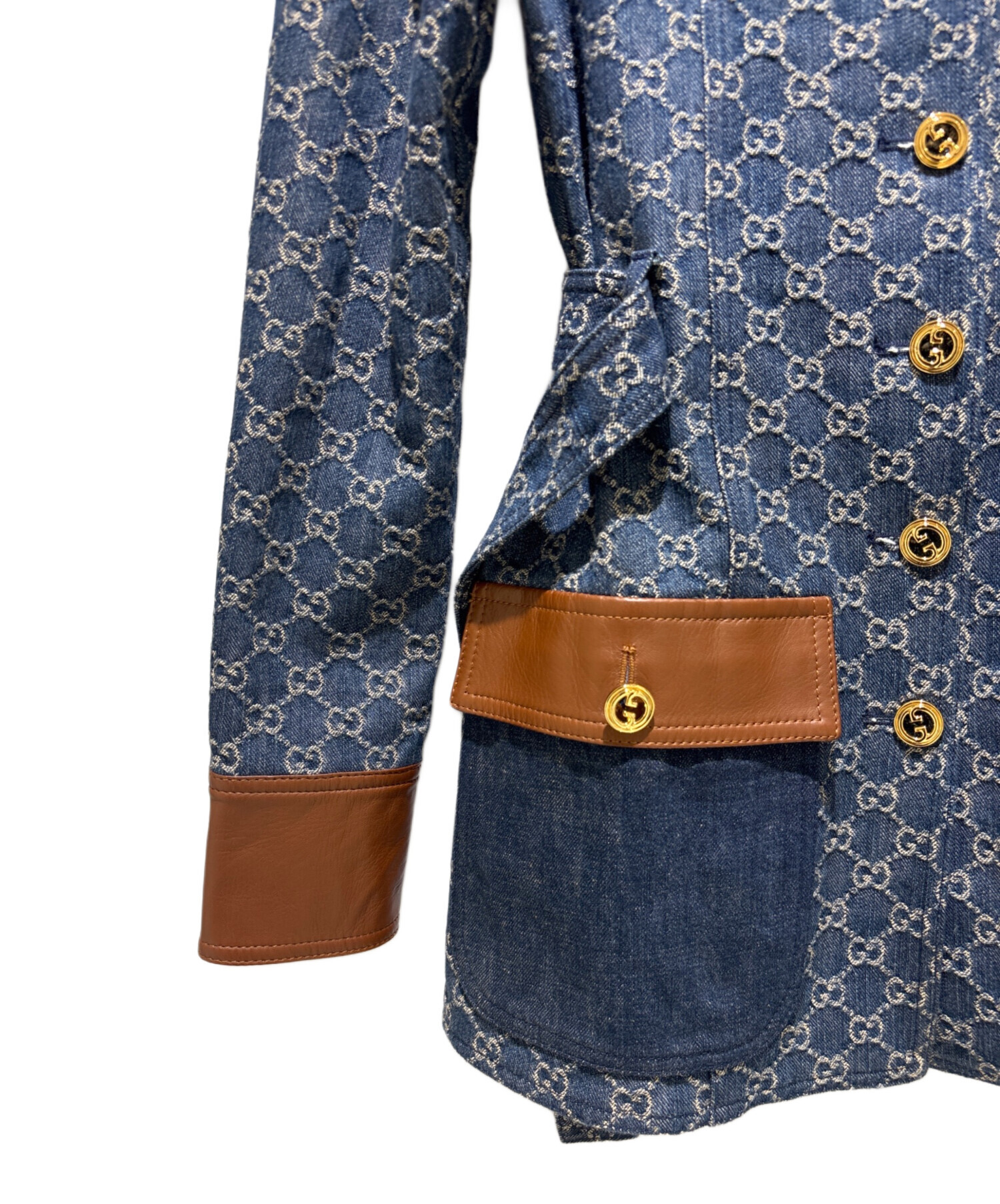 グッチ　虎ペイント　デニムジャケット 中古・古着通販】GUCCI (グッチ) オーガニック デニムジャケット