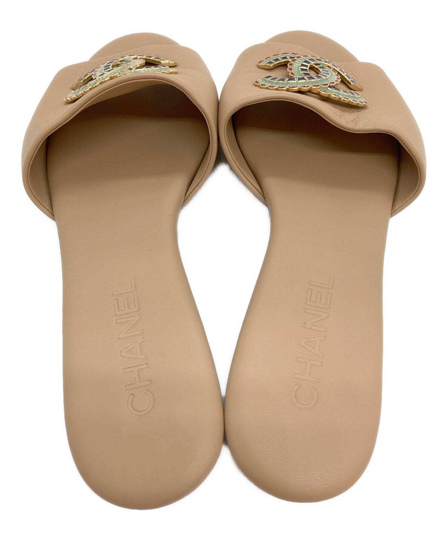 中古・古着通販】CHANEL (シャネル) サンダル ベージュ サイズ:37C