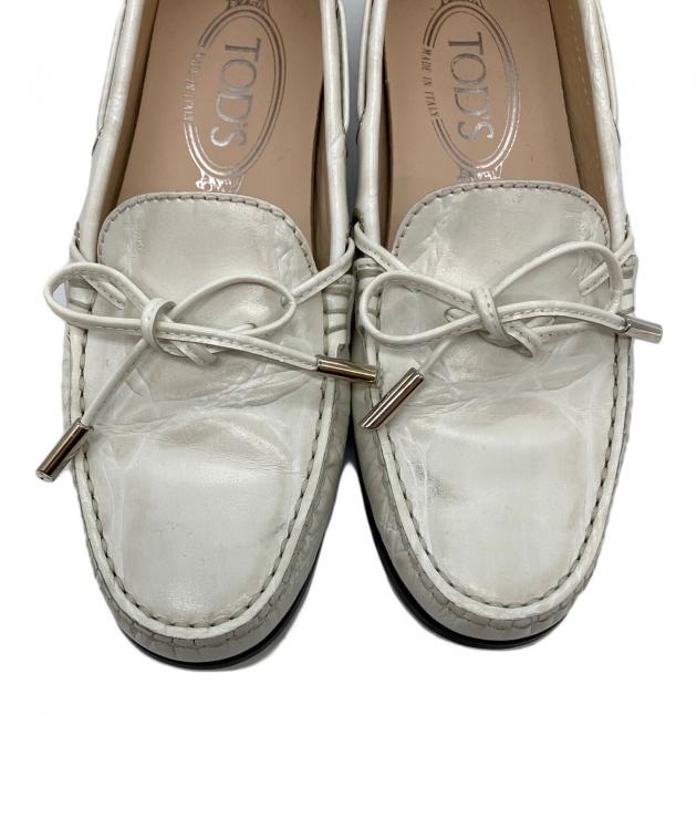 中古・古着通販】TOD'S (トッズ) クロコ型押しリボン ドライビング