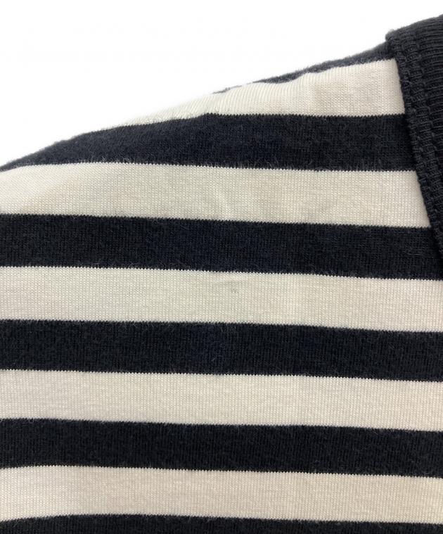中古・古着通販】MONCLER (モンクレール) ボーダーTシャツ グリーン