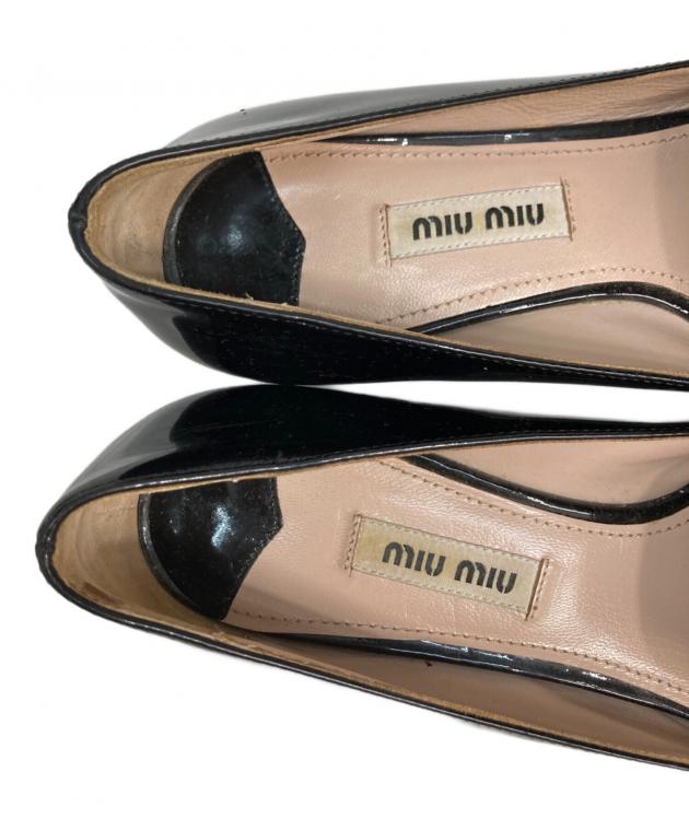 中古・古着通販】MIU MIU (ミュウミュウ) ヒールビジューエナメル