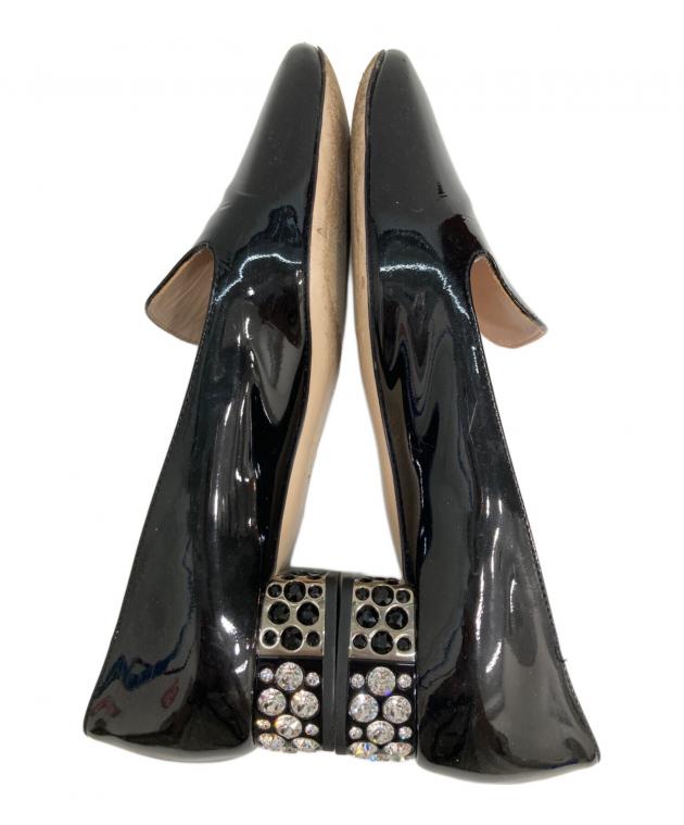 中古・古着通販】MIU MIU (ミュウミュウ) ヒールビジューエナメル