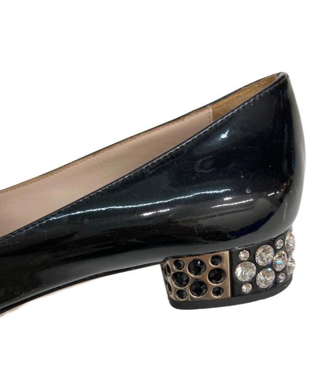 中古・古着通販】MIU MIU (ミュウミュウ) ヒールビジューエナメル