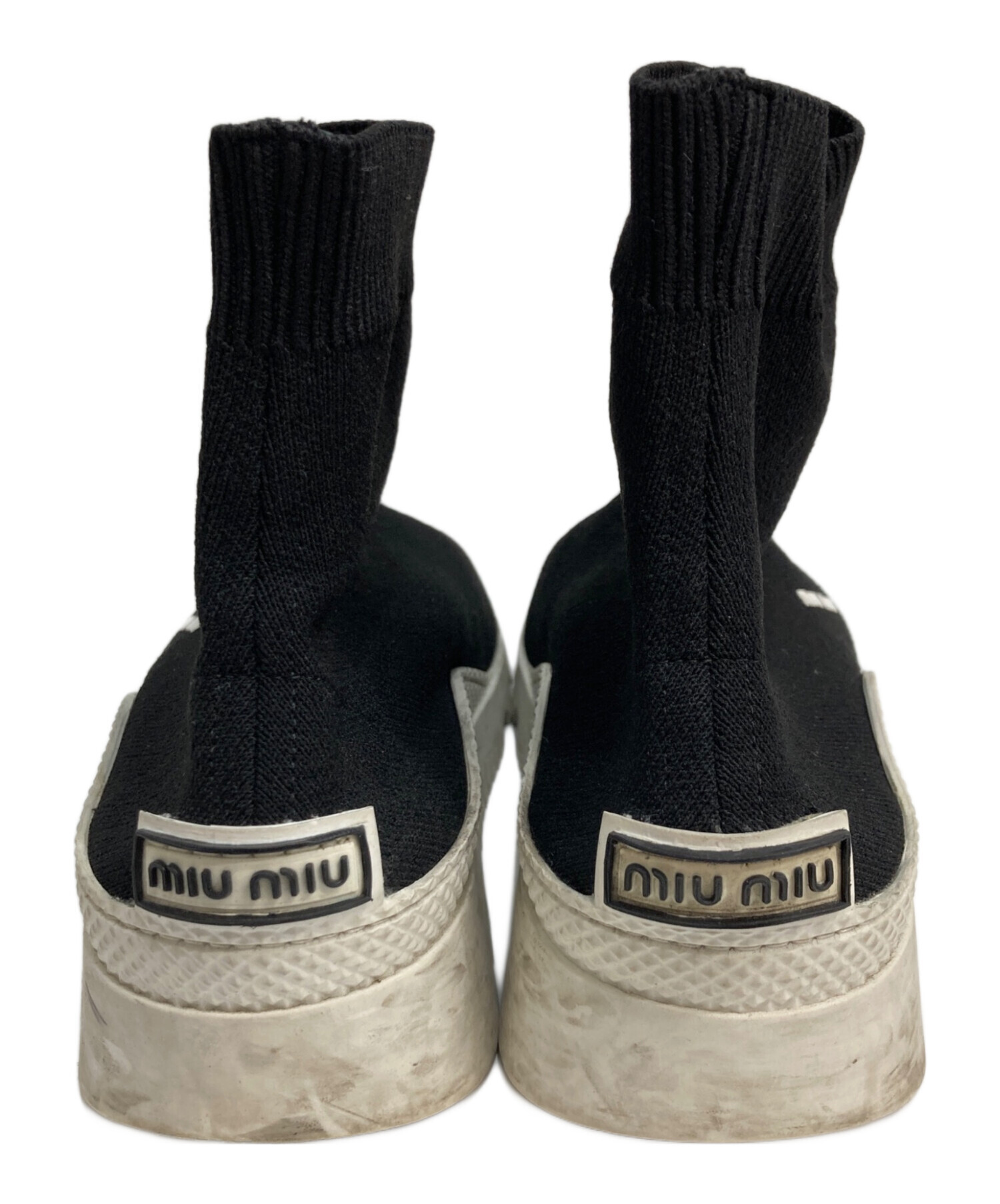 中古・古着通販】MIU MIU (ミュウミュウ) ソックススニーカー ブラック