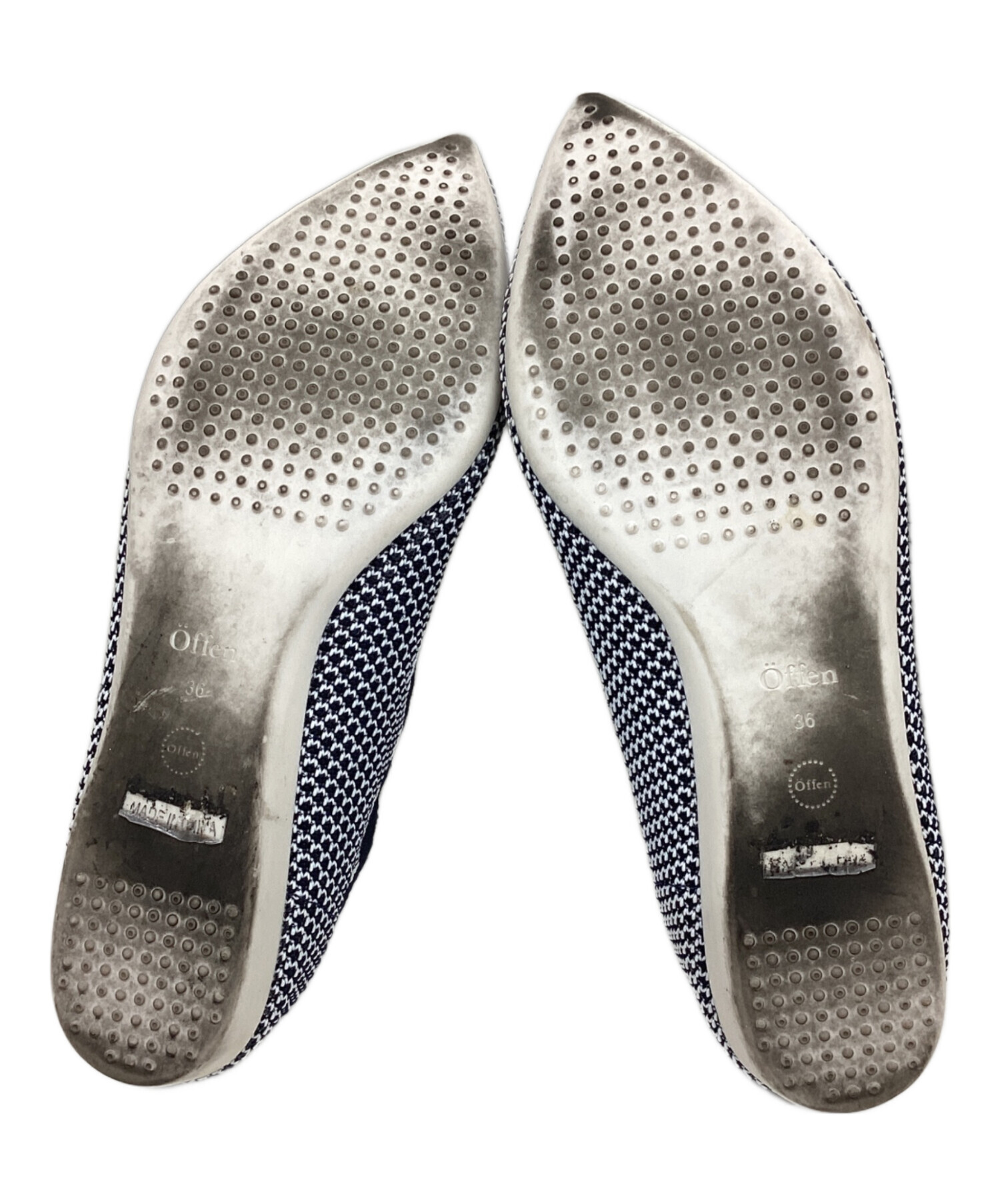 中古・古着通販】offen (オッフェン) フラットニットパンプス ネイビー
