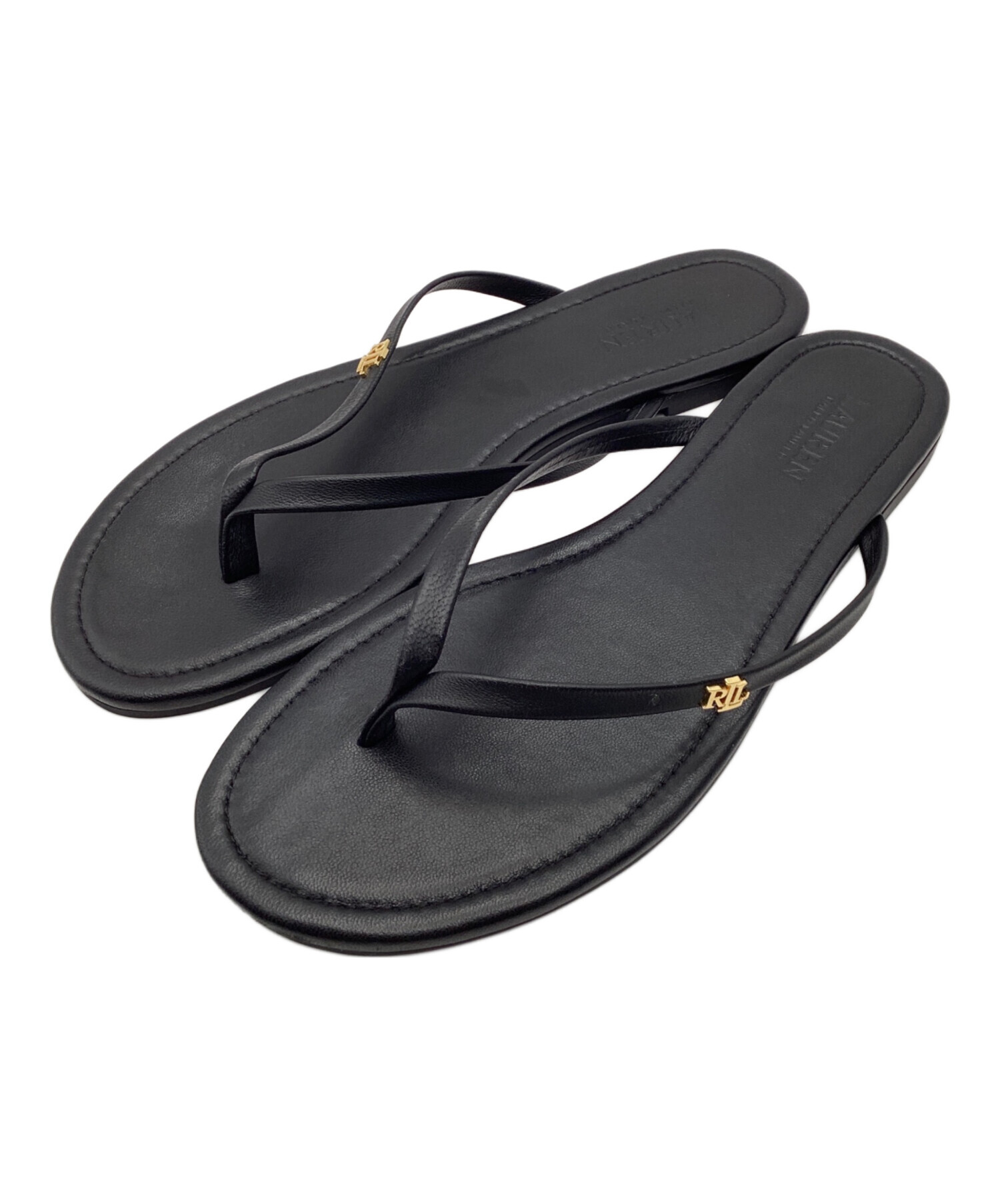 LAUREN RALPH LAUREN トングサンダル ブラック23㎝ 中古・古着通販】LAUREN RALPH LAUREN (ローレン ラルフ ローレン