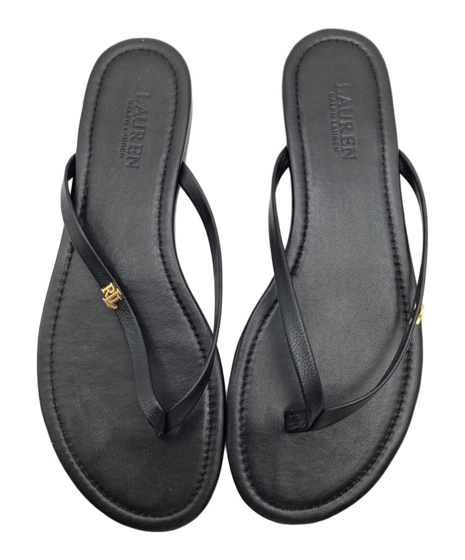 LAUREN RALPH LAUREN トングサンダル ブラック23㎝ 中古・古着通販】LAUREN RALPH LAUREN (ローレン ラルフ ローレン
