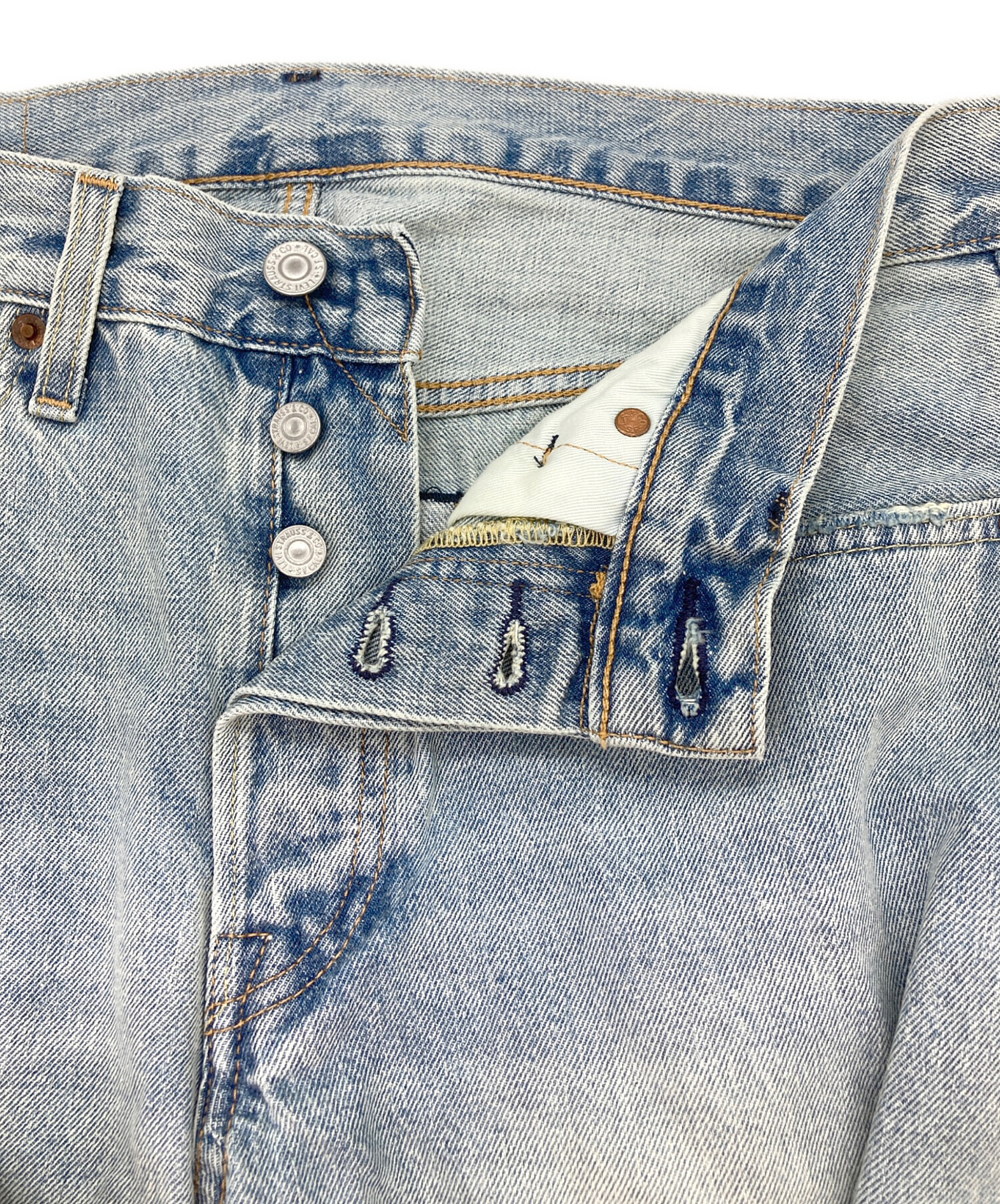 中古・古着通販】LEVI'S (リーバイス) 501デニムパンツ スカイブルー