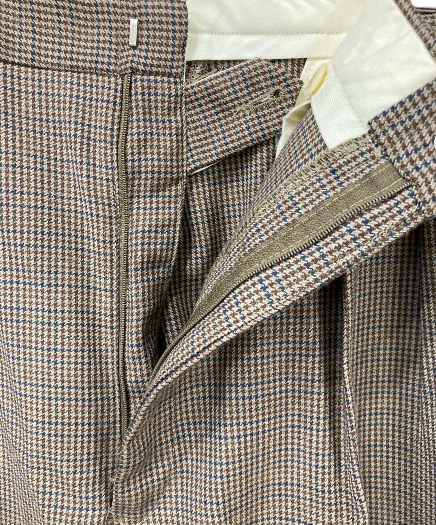 POLO ralph lauren ブラウン グレンチェック　2タックスラックス 中古・古着通販】POLO RALPH LAUREN (ポロ・ラルフローレン) 2タック