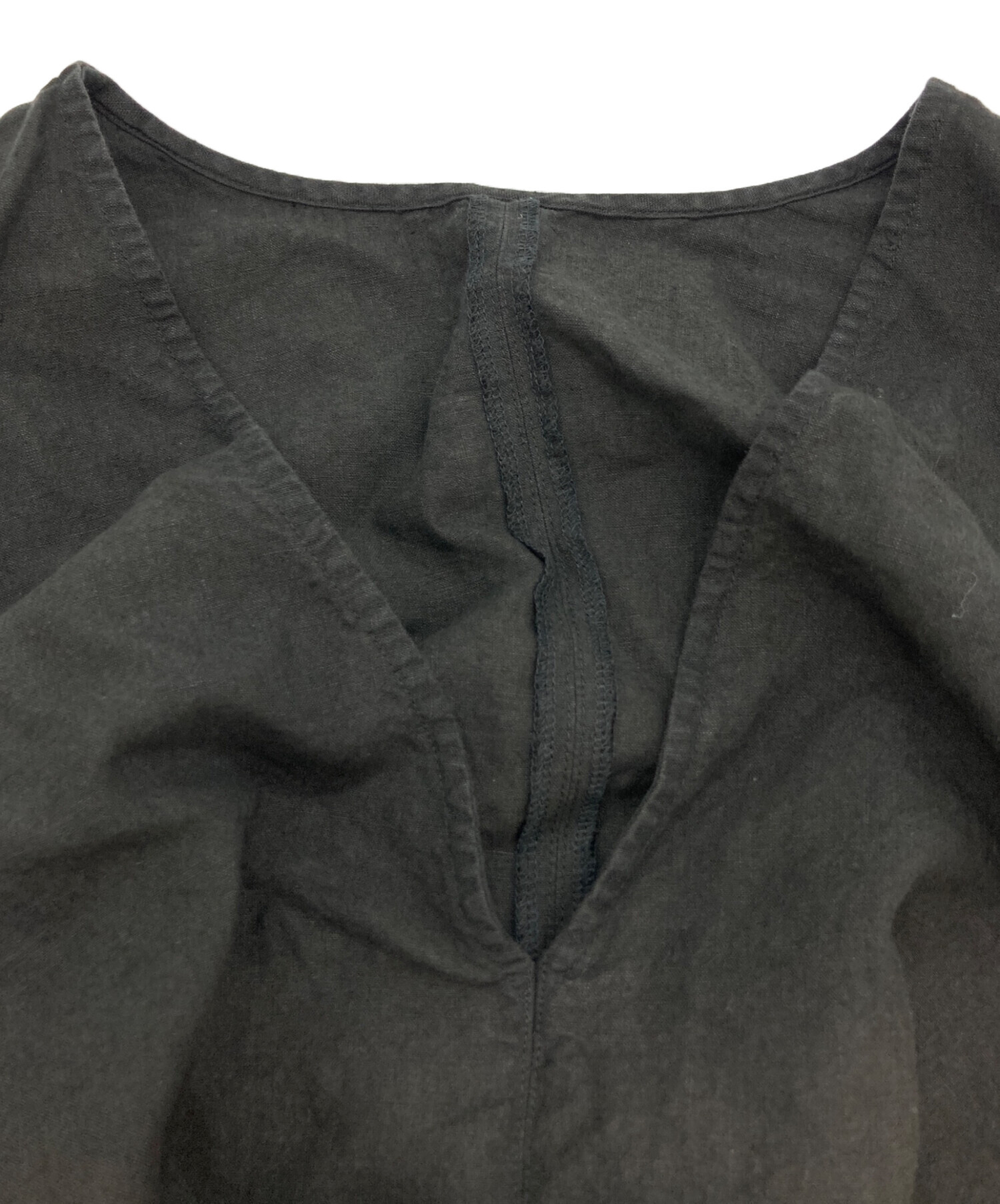 中古・古着通販】nest Robe (ネストローブ) ブラックリネンバックV