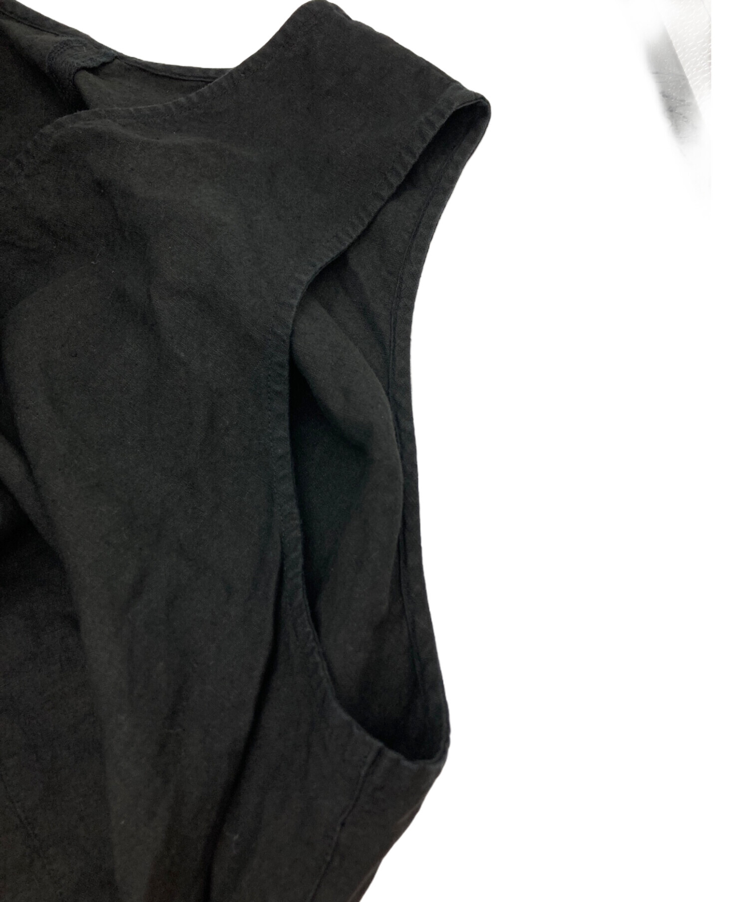中古・古着通販】nest Robe (ネストローブ) ブラックリネンバックV