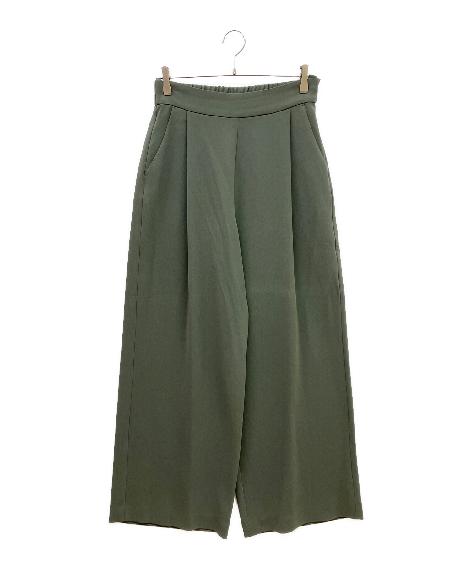 SOÉJU ミントグリーン タックパンツ 中古・古着通販】SOEJU (ソージュ) タックワイドパンツ グリーン