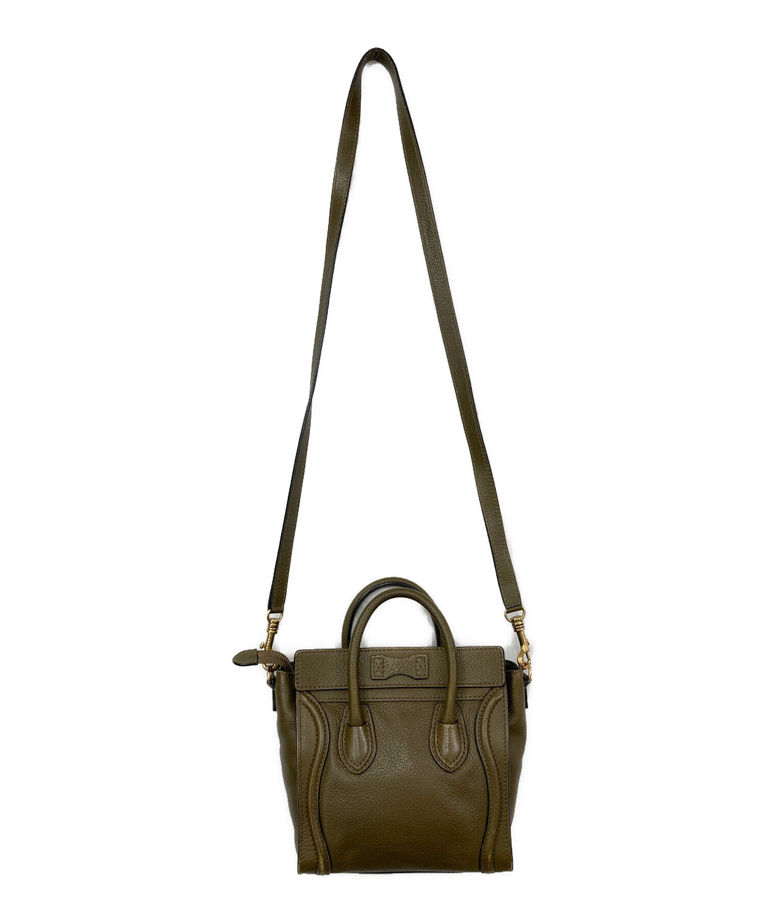 中古・古着通販】CELINE (セリーヌ) ラゲージ ナノショッパー カーキ