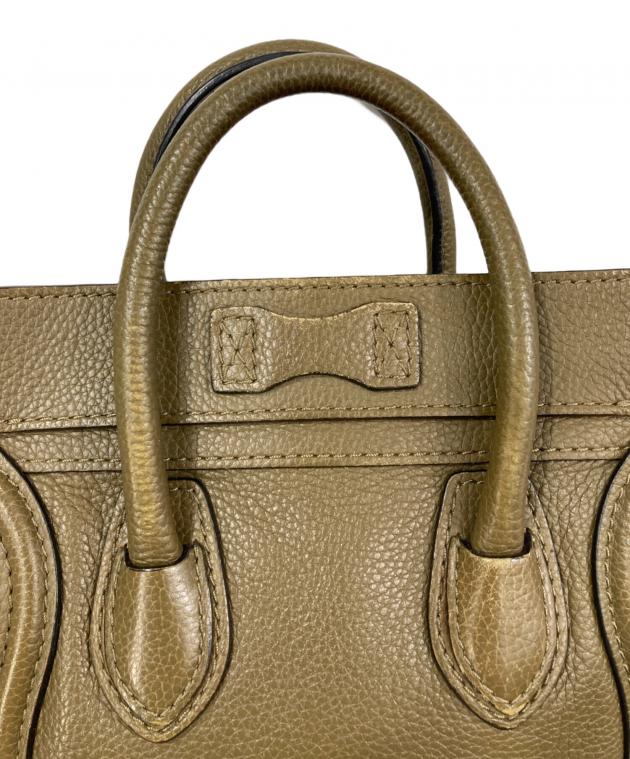 中古・古着通販】CELINE (セリーヌ) ラゲージ ナノショッパー カーキ