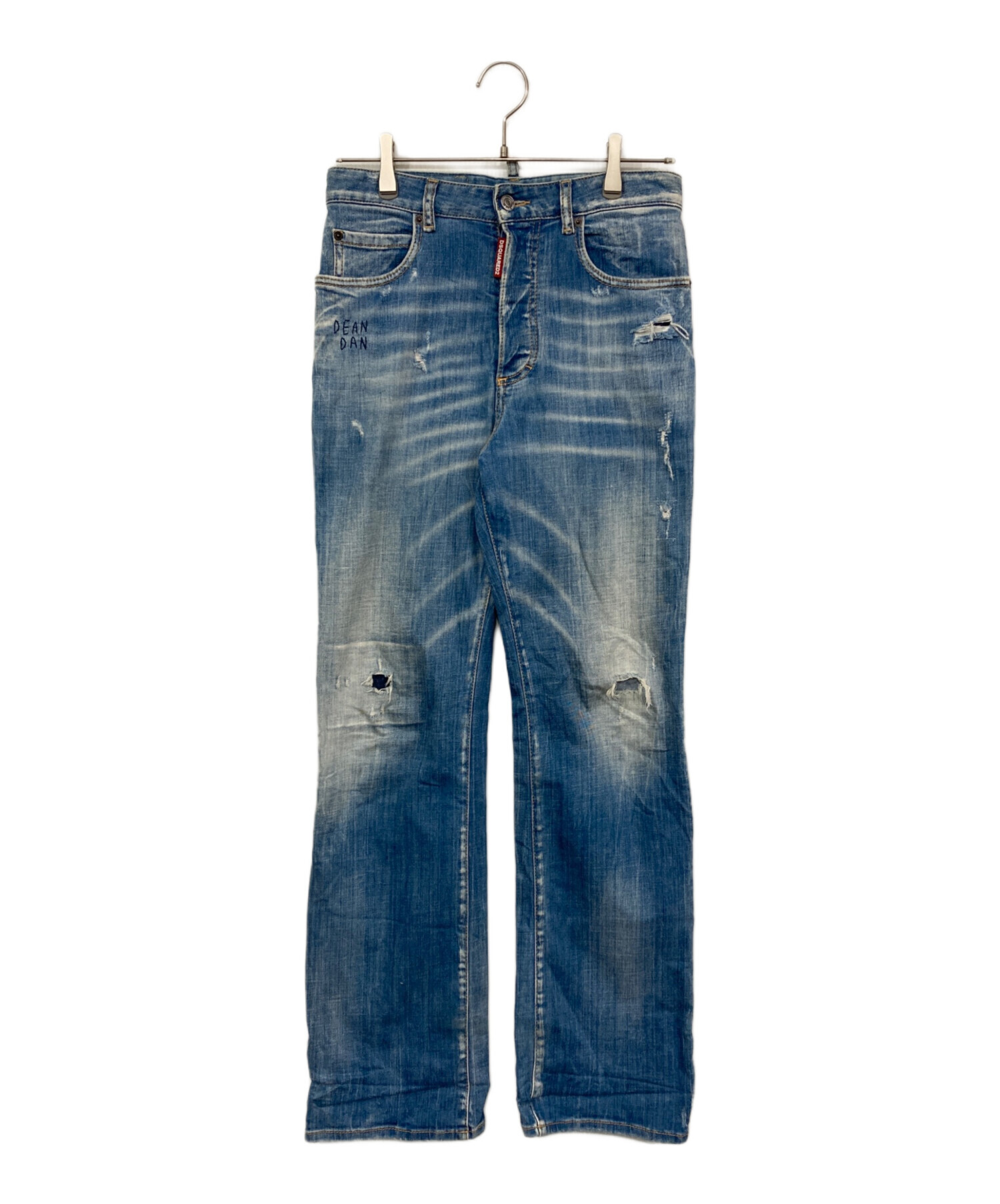 DSQUARED2 ダメージ加工 スリムフィットパンツ 中古・古着通販】DSQUARED2 (ディースクエアード) ダメージ加工デニム