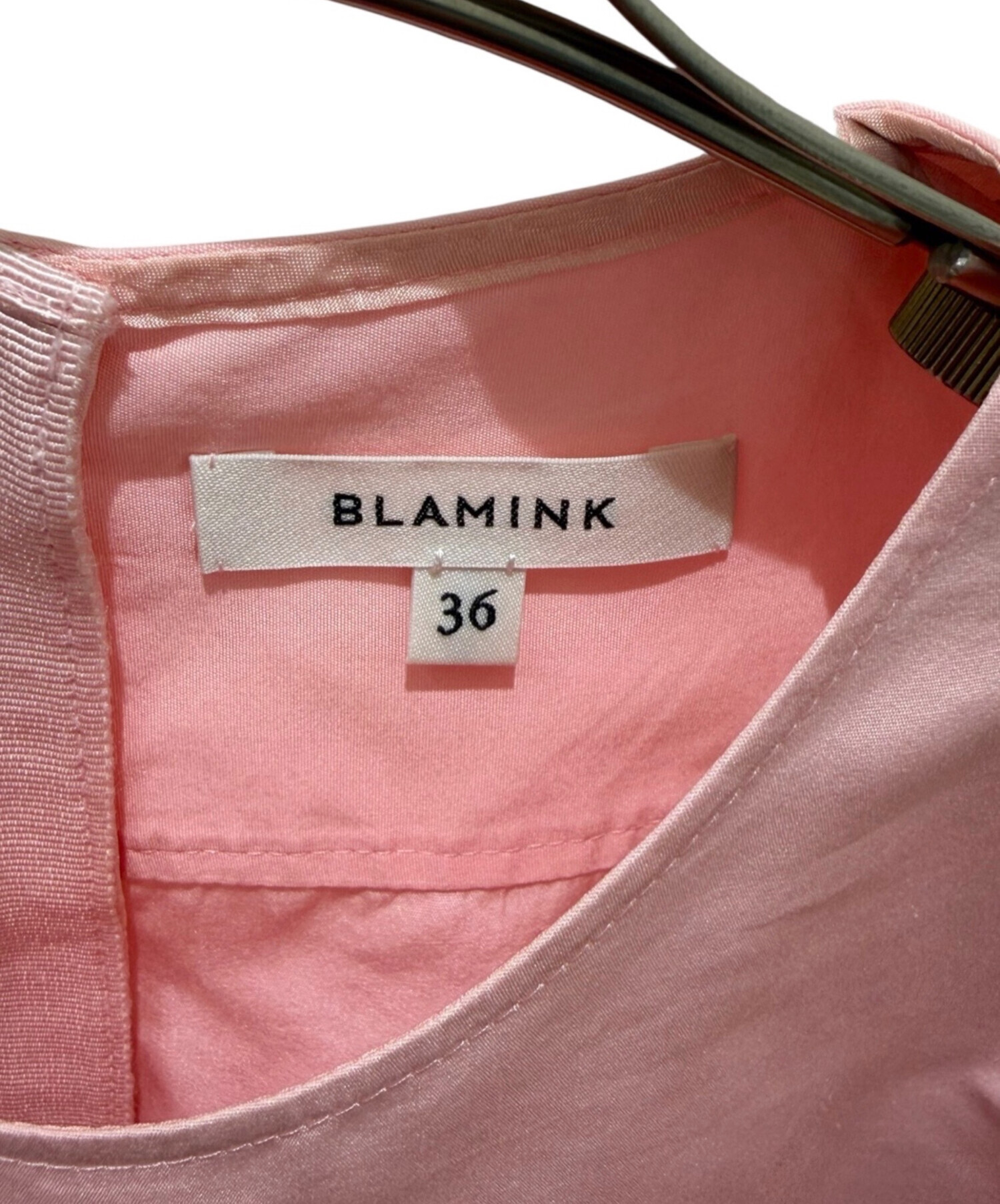 中古・古着通販】BLAMINK (ブラミンク) ノーカラーシルク混ブラウス