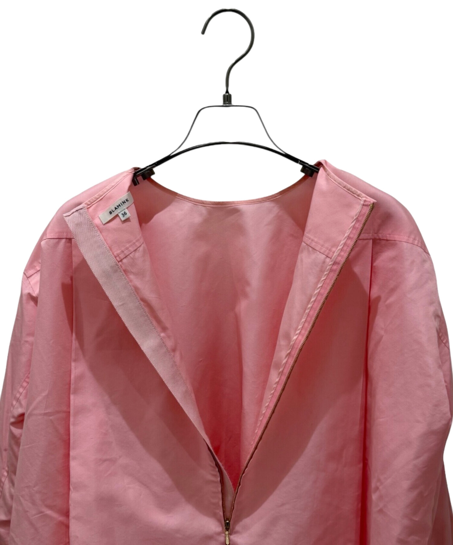 blamink ブラミンク　カシュクールブラウス 中古・古着通販】BLAMINK (ブラミンク) ノーカラーシルク混ブラウス