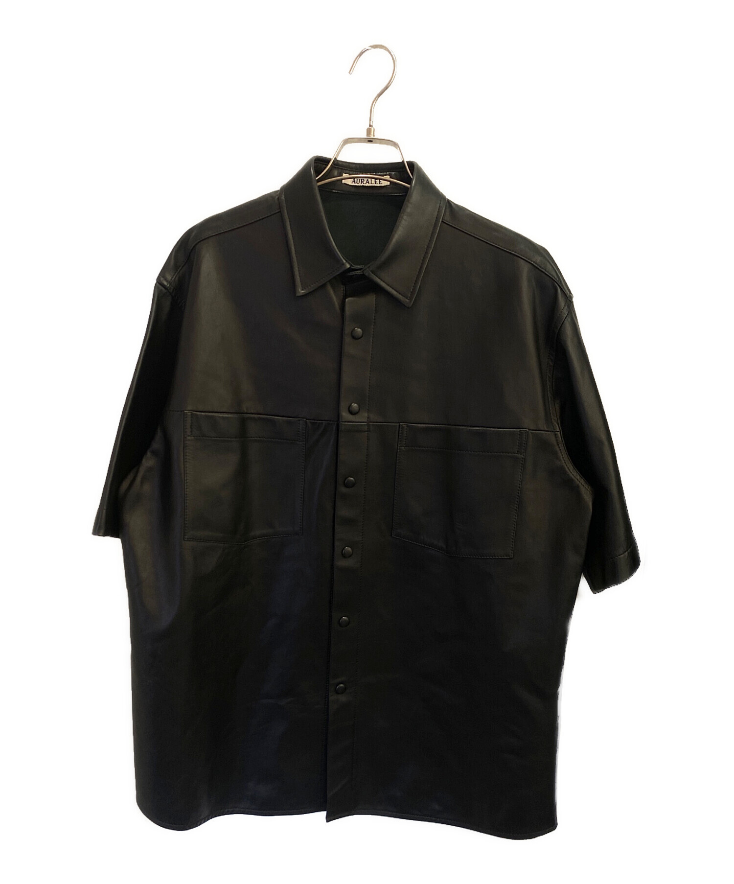 オーラリー 半袖シャツ HALF SLEEVED SHIRTS AURALEE 中古・古着通販】AURALEE (オーラリー) LAMB LEATHER HALF SLEEVED
