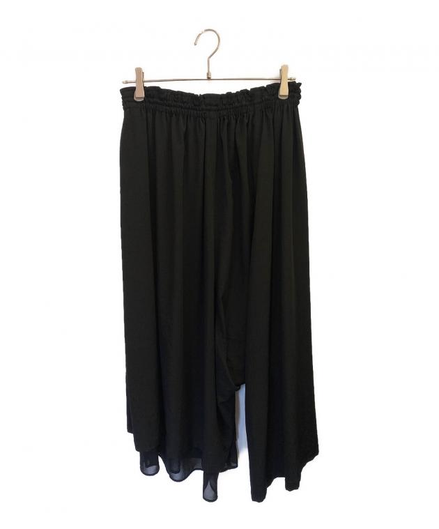 中古・古着通販】Y's (ワイズ) アシンメトリーパンツ ブラック サイズ