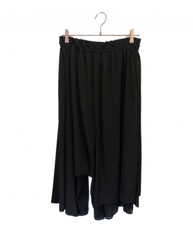 中古・古着通販】Y's (ワイズ) アシンメトリーパンツ ブラック サイズ