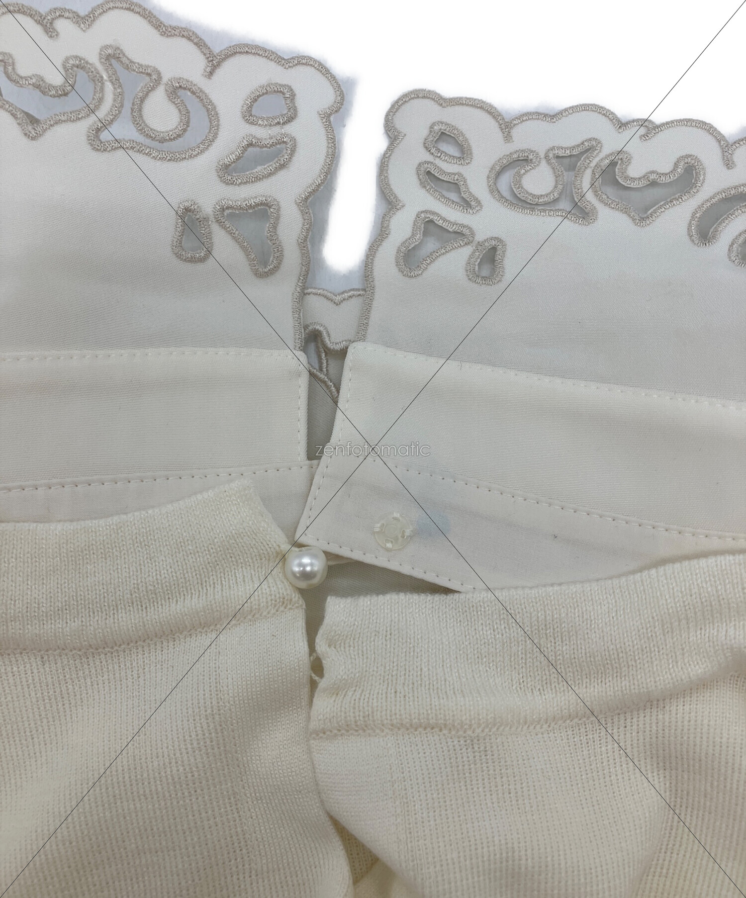 【美品】FOXEY フォクシー 透かし編み ノースリーブニット 着心地◎ 中古・古着通販】FOXEY (フォクシー) レースカラー付きノースリーブ